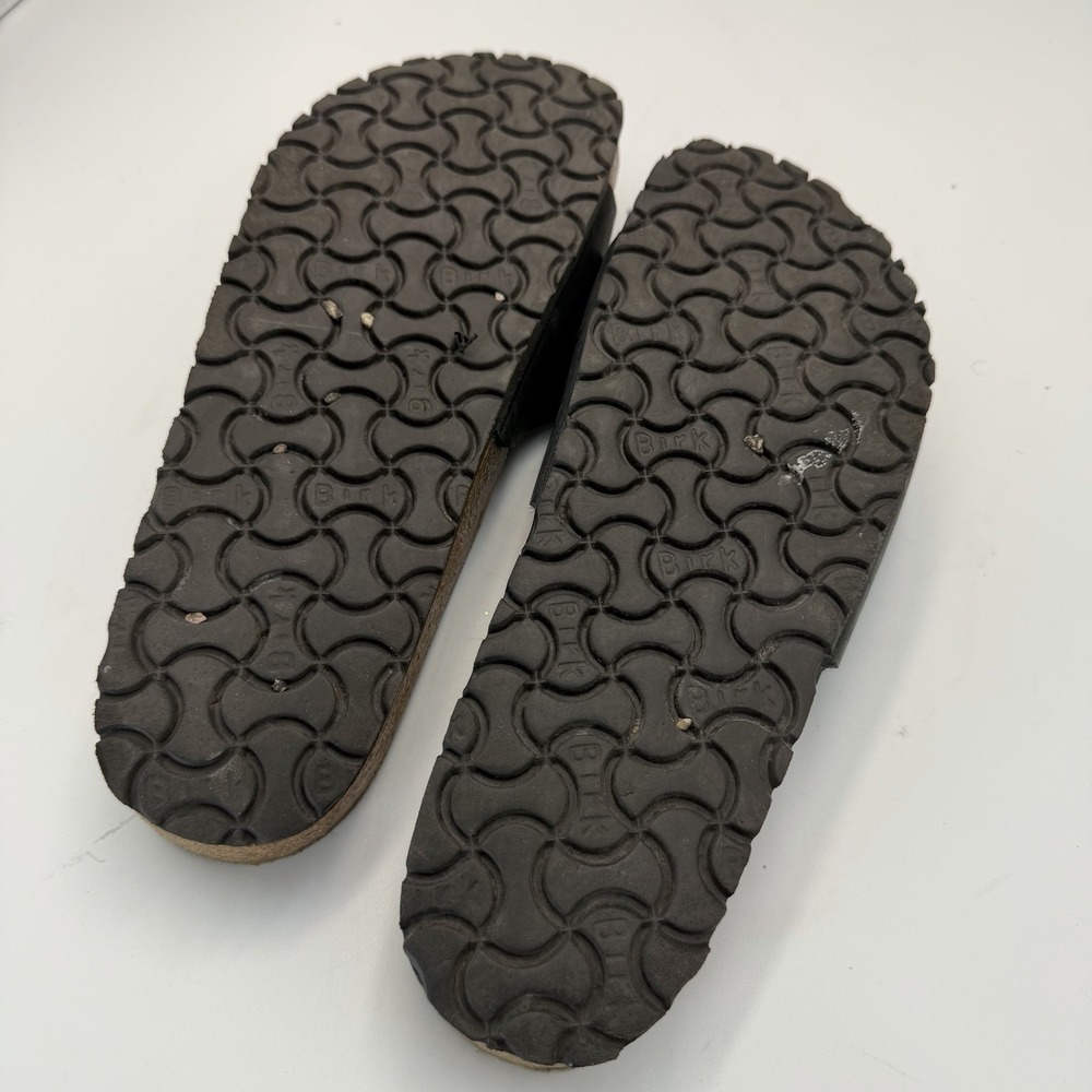Birkenstock Madrid Big Buckle Slide Sandal in Black Leather Size 42 (US 11) - Picture 7 of 7